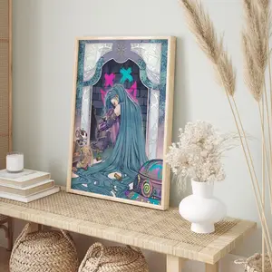 Arcane Jinx Poster, Arcane Series, League of Legends Poster, Arcane Lol, Arcane Video Game Poster, Jinx Tarot, Arcane Jinx Tarot Wall Art, Unframed, Room Decor
