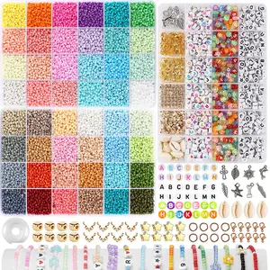 3mm Glass Seed Beads for Bracelet Making, Girl Friendship Bracelet Kit, 48 Color Bead Bracelet Set, DIY Jewelry Making Kit, DIY Mix Beads