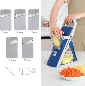 Safe Mandoline Slicer 5 in 1 Vegetable Chopper Food Potato Cutter Adjustable