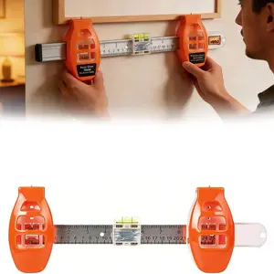 Humwam Multifunctional Picture Hanging Tool Set with 30 Nails Included, Equipped with Level & Measuring Ruler, Portable Photo Frame Locator, Practical Wall Decor Hanging Installation Tool for Home Use