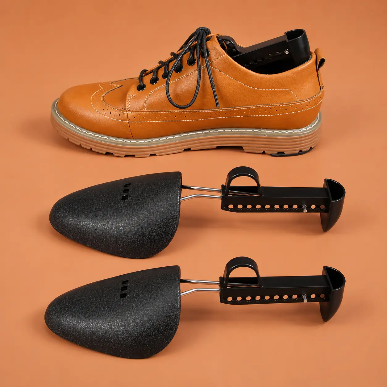 1 Pair Men And Women Plastic Shoe Tree Adjustable Shoe Stretcher Shaper Boot Holder Shoe Supportwhite And Blacktwo Sizes