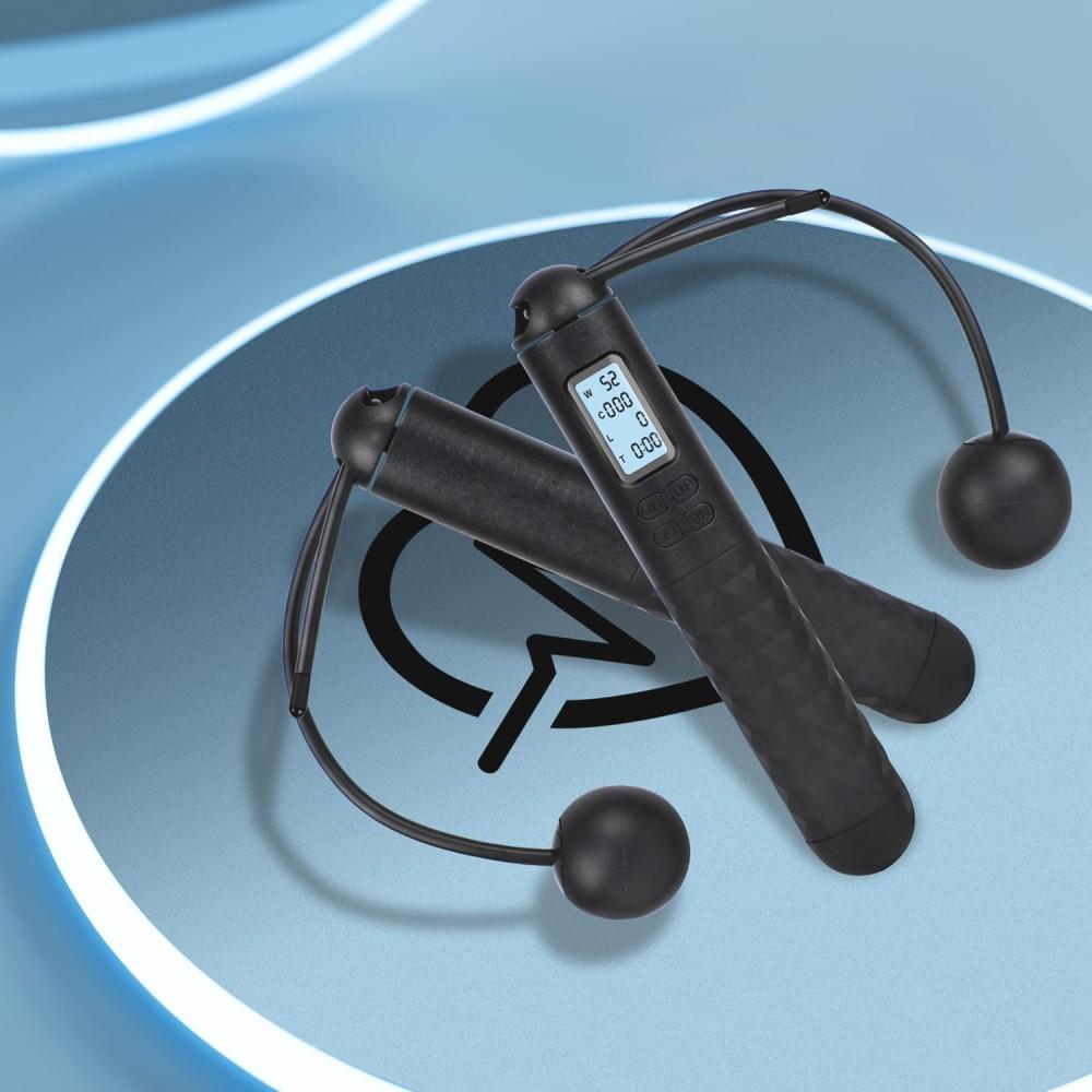 Small Room Optimized Skipping Rope, LCD Activity Tracker Cordless Weighted Design for Minimal Indoor Noise