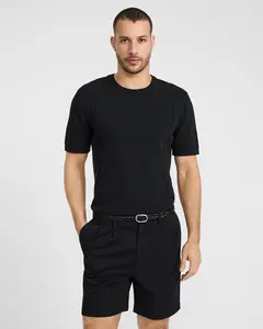 Express 8" Comfort Waist Hyper Stretch Double Pleat Chino Shorts