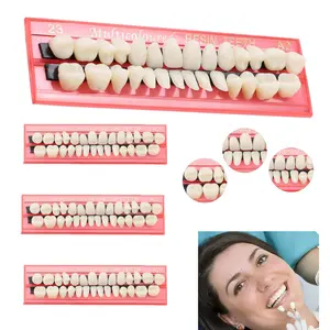 4 Sets Tooth Repair Kit, 112PCS A2 Color Thermal Beads for Filling Missing Broken Tooth Gaps, Temporary Denture Fake Teeth Replacement Kit for Dental Restoration