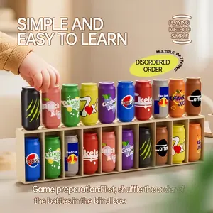 Guess Drink Bottle Matching Game, Memory Matching Board Game Set for Kids, Educational Interactive Toys Promotes Social Interaction Collaboration Thinking, Family Party Parent-Child Interactive Learning Puzzle Game Fun Birthday Gift