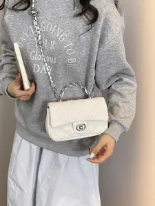 New Casual Fashion Commuter Crossbody Bag, Simple Versatile High-End Diamond Pattern Shoulder Messenger Bag for Daily Use