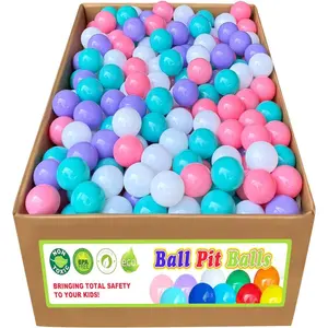 Ball Pit Balls 500 Count for Kids, Colorful Phthalate Free BPA Free Baby Toddler Play Balls for Kids Toddlers - Safe, Crushproof, Lightweight, Durable Spheres-Purple#Summervibes