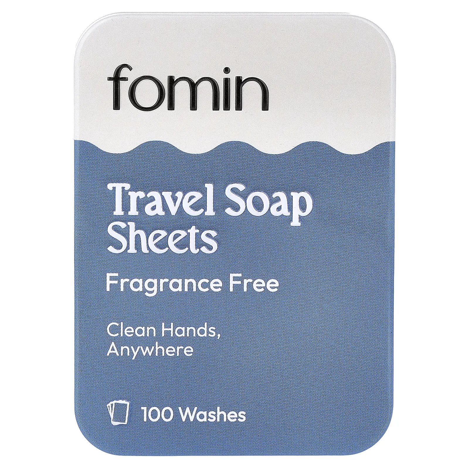 fomin Travel Soap Sheets, Fragrance Free, 100 Sheets