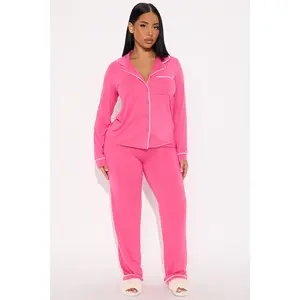In The Morning PJ Pant Set - Hot Pink