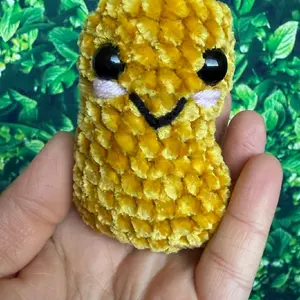 Small Nugget or Peanut  Handmade Crochet Plushie