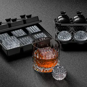 Elevate Your Drinks with Stunning Sphere and Square Ice Cubes, Perfect for Any Beverage, Enhance Your Drinking Experience, Ice Ball Molds