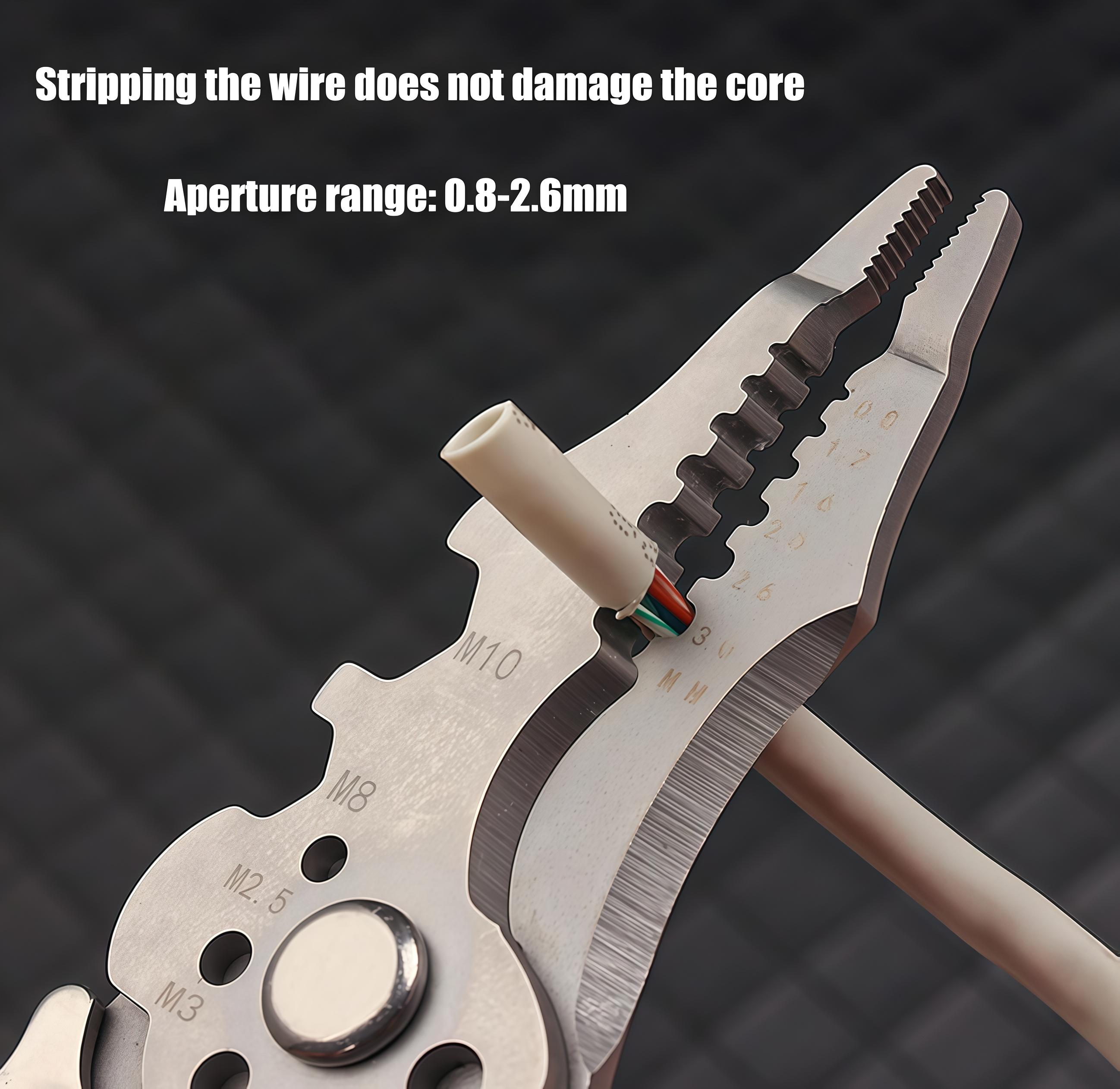 Multi-functional Wire Stripper Tool, Manual Wire Cutter and Stripping Pliers, Industrial-Grade Electrical Hand Tool for Electrician and Home Repair Multi-functional Wire Stripper Tool, Manual Wire Cutter and Stripping Pliers, Industrial-Grade Electrical Hand Tool for Electrician and Home Repair