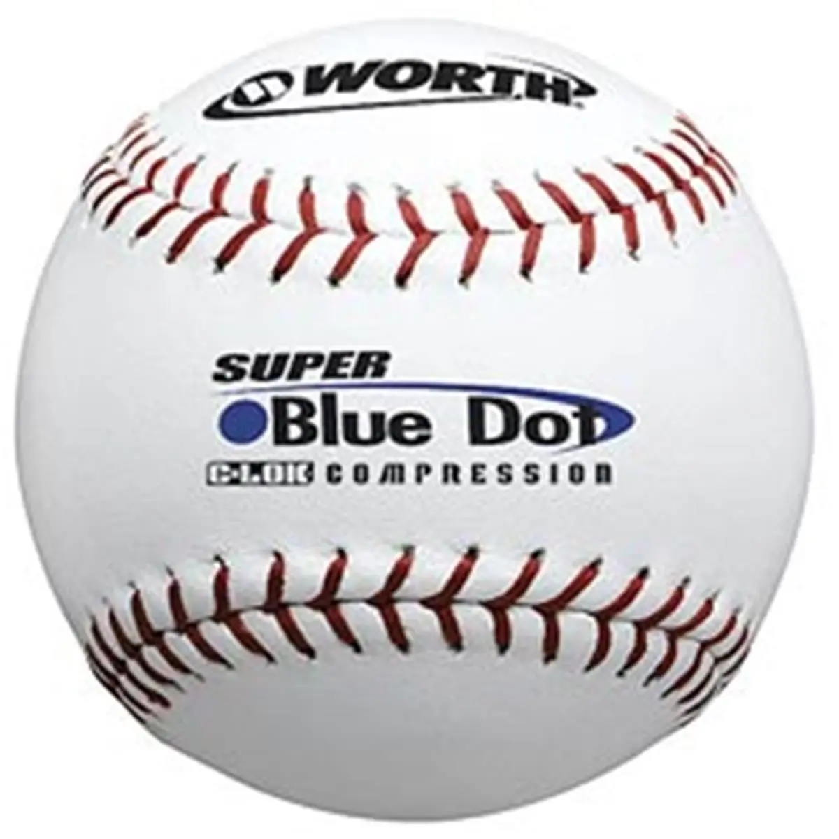 Worth 47-525 SFB-12 Synthetic Blue Dot C-Lok Technology Baseballs, Moisture-Resistant Poly Graphite Balls for Baseball-Softball Sports Games, High Compression, Moisture Proof, Polka Dot Baseballs