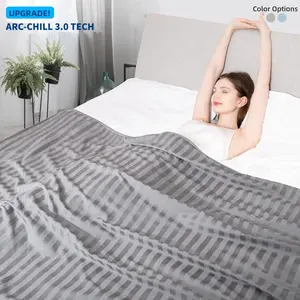 Arc-Chill 3.0 Tech Cooling Blanket for Hot Sleepers Summer Cold Blankets & Throws with Japanese Arc-Chill Technology Reduces Skin Temperature by 2-5°C Hypo-Allergenic Machine-Washable