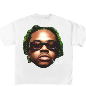Gunna Rap Tee White, Vintage Rap Tee Gunna Hip Hop Graphic Print T-Shirt, Merch T Shirt Gunna Young Thug, Oversized Heavy Cotton Tee Shirt