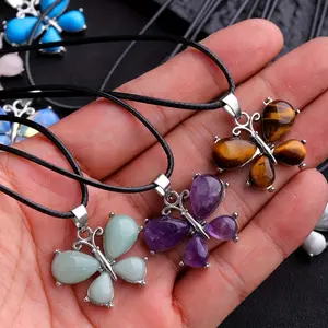 Exquisite Trio Gemstone Necklace - Quartz, Amethyst, Opal Crystal Pendant with Natural Beauty, Perfect Gift for Friends and Family, Suitable for Any Occasion