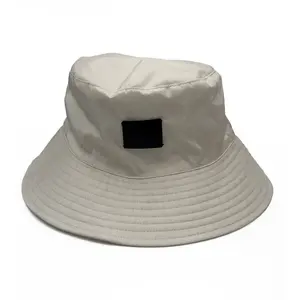 All Saints Taffeta Bucket Hat One Size Lightweight Street Style Essential with Structured Brim and Minimalist Front Patch for Everyday Wear