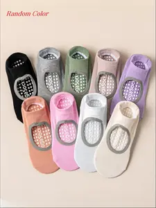 10 Pairs Women Yoga Socks, Silicone Anti Slip Grip Sock, Silicone Non-Slip Ballet Pilates, Carlos Yoga Short Socks, Gym Dance Special Socks