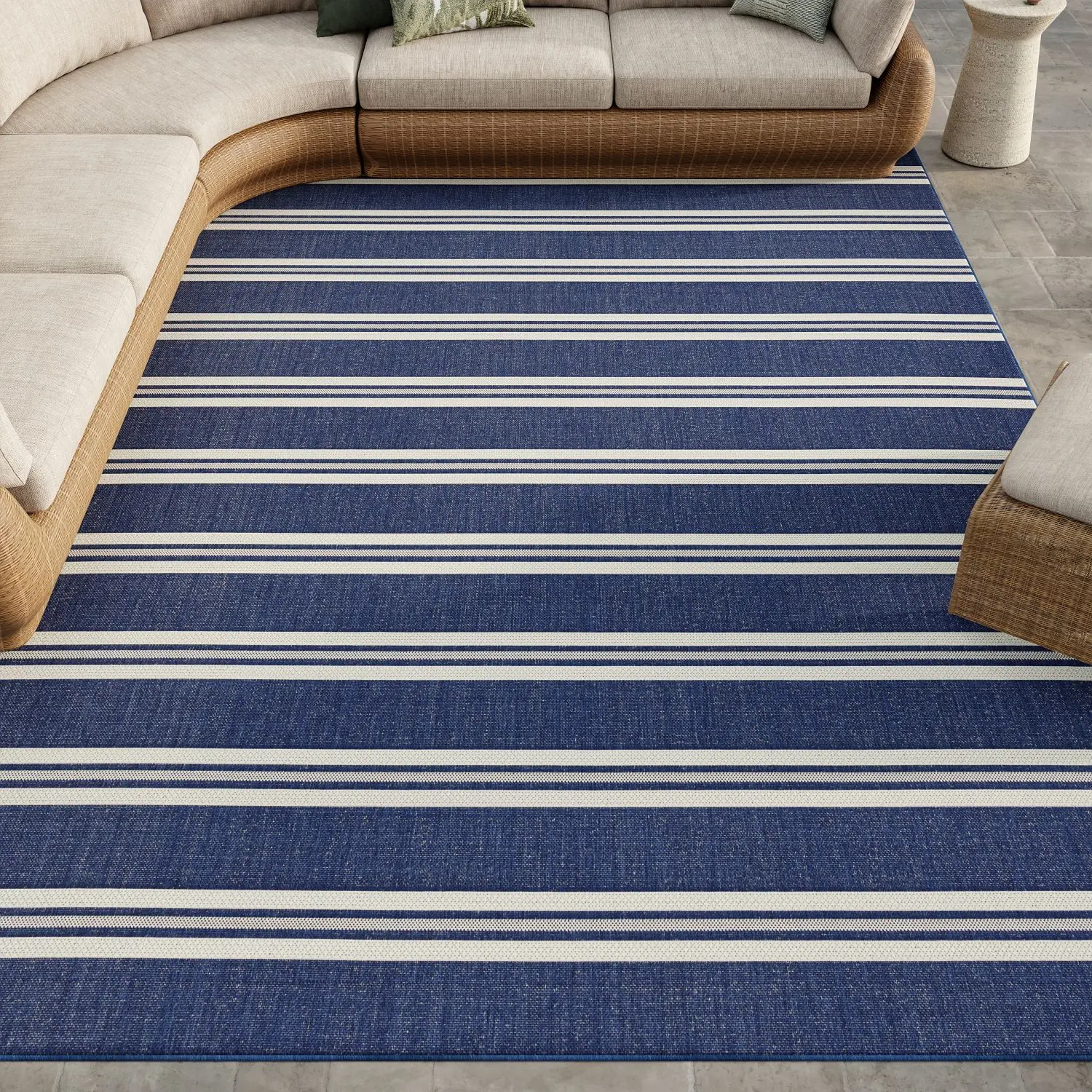Nourison Horizon Indoor/Outdoor Modern Stripes Flatweave Area Rug Nourison Horizon Indoor/Outdoor Modern Stripes Flatweave Area Rug
