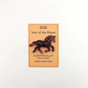 Mini Realistic Horse Figurine, Perfect for 2026 New Year Atmosphere, Home Decor Ornament, Ideal Friend Family Gift