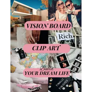 Vision Board Clip Art Book for Women, 350+ Manifesting Photos, Build Your Dream Life, Travel, Wealth, Career, Health & Fitness, Lifestyle, ... Manifestation Tools, Life Goal Planner, Paperback – Large Print, January 13, 2023