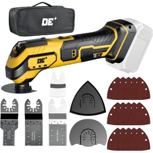 Oscillating Tool for 20V Battery, 6 Variable Speed&3°   Oscillation Angle-Tool, 23PCS Tool Kit with Quick-Lock accessory change for Scraping, Sanding, Cutting Wood(No Battery)