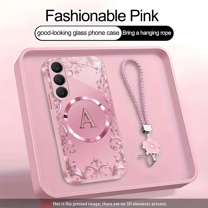 Suitable for [Galaxy S26+] high-end MagSafe phone case，Each of the 26 letters has its own unique characteristics, Includes a complimentary lanyard and magnetic ring—highly practical. YM99