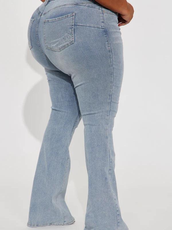 San Diego Sculpting Stretch Flare Jeans - Light Wash