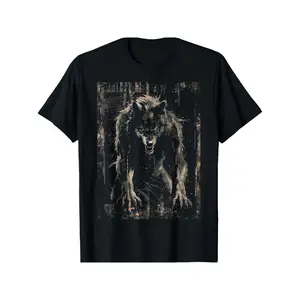 Men’s & women’s “Werewolf – Wolf Howling at Full Moon” unisex 100% cotton T-shirt, soft, all-season casual streetwear essential, versatile all-season style — 220 g
