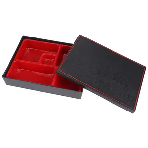Portable Lunch Boxes Bento Food Container Japanese Style Wood Storage Box Office Picnic