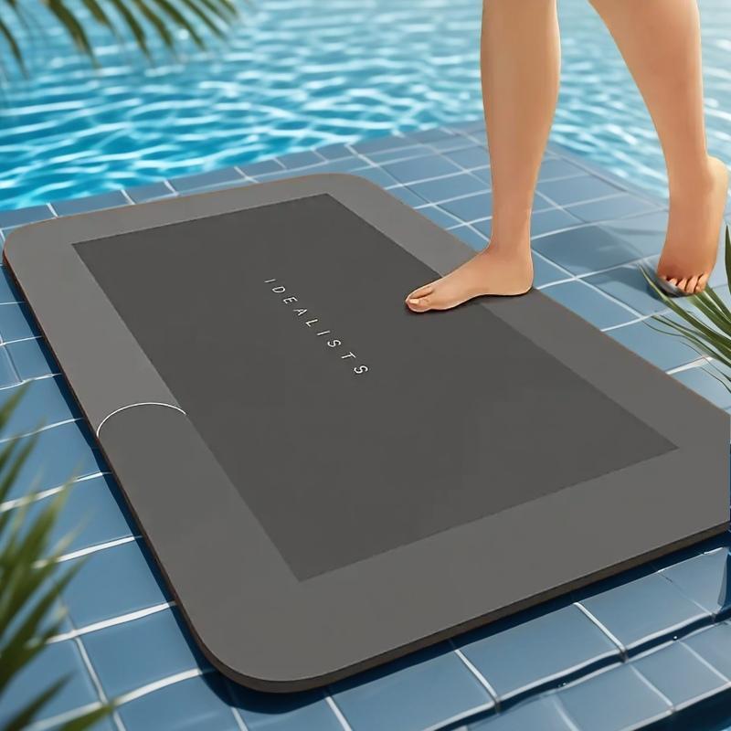 Super Absorbent Diatomite Bath Mat - Quick Dry, Non-slip And Water-absorbing Floor Mat, Soft And Comfortable Bathroom Mat, Suitable For Bathroom, Shower, Laundry Room, Bedroom, Living Room, Doorstep Mat, Kitchen Floor Mat, RV Bathroom