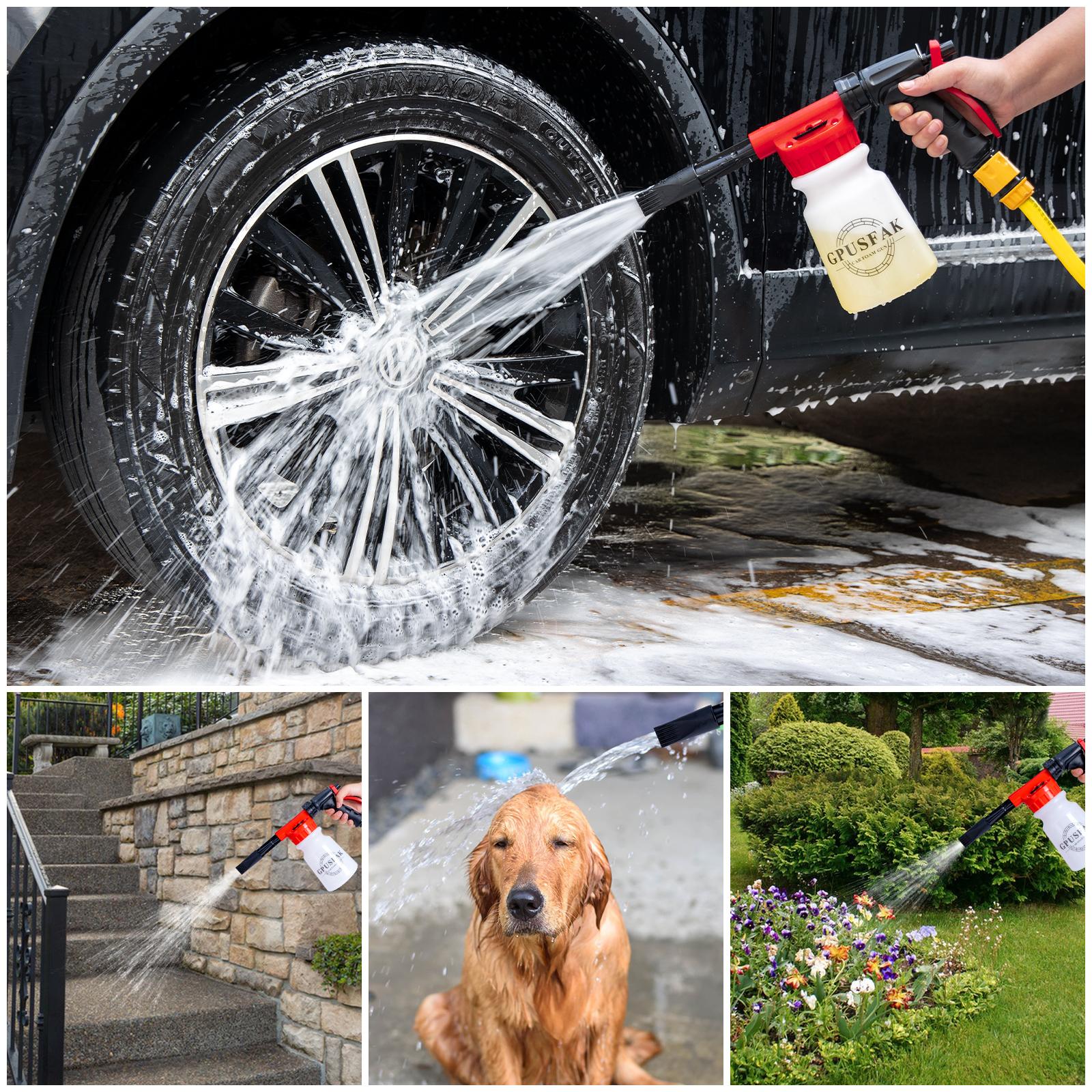 26/42Pcs Car Wash Cleaning Kit with Foam Gun Sprayer, Detailing Brushes, Window Water Scraper, Tire Brush, Towels – Complete Detailing Products for Interior & Exterior Care, Car Detailing Products