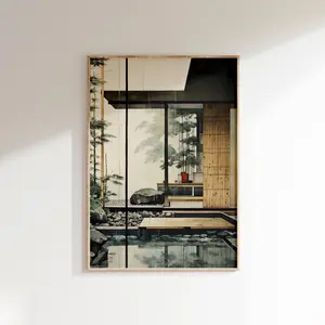 Japandi Neutral Scandinavian Wall Art, Wabi Sabi Spa Print, Trendy Earthy Minimalist Decor, 5 Size, 8x12 to 27x40 inch, Room Decor, Unframed