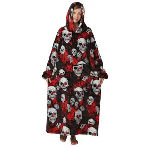 Oversized Blanket Hoodie, Super Soft Warm Fleece Hoodie Blanket, Comfortable Hooded Blanket With Giant Front Pocket??One Size Fits All Women Men Christmas Gift  Valentine's Day gift（gift）