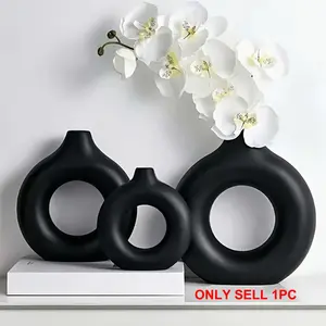 Modern Round Vase, Minimalist Vase, 1 Piece Decorative Vase, Decorative Piece for Living Room and Dining Table Centerpiece Decor, Home Decor, Ornaments, Flower Vase