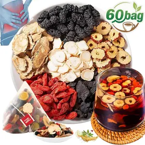 60 Tea Bags-Eight Treasure Wolfberry Kidney Tea, Organic Cleanse Tea, Ginseng Renal Tea, Traditional Herbal Blend – Gentle detox, For Men & Women beverage Cleansing mulberry chinese
