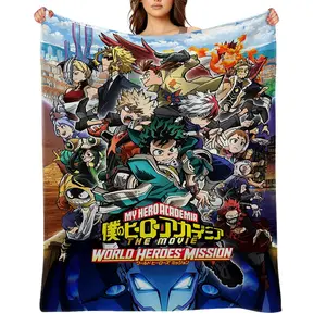 My-Hero-Academia--Flannel Throw Blanket for Girls Boys- Ultra Soft, Anti-Shrink & Wrinkle-Resistant ,Quick-Dry, Machine Washable Cozy Throw ,Perfect Gift for Kids Adults A-56