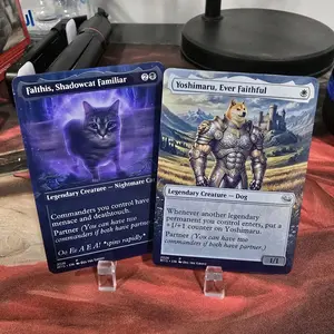 Both Partners Falthis, Shadowcat Familiar and Yoshimaru, Ever Faithful Custom MTG Card Fan-Made Artwork Standard MTG Size Perfect for Commander Cube & Casual Play