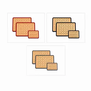 3pc Nonstick Reusable Baking Mats, BPA-Free Heat-Resistant Oven Tray Liners for Baking & Roasting, Macaron Cookie Sheet Bakeware for Kitchen Utensils