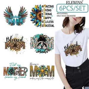 6 Sheets DTF Heat Transfer Vinyl Gold Foil Iron on Transfer for Tshirt Hoodie Jeans Bags Pillow Machine Washable Festival Gift DIY Decals