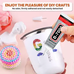 B7000 Water Drill Transparent Glue, 110g Jewelry Making Adhesive, Multi-Purpose Craft Gel for Textiles, Glass Cups, DIY Crafts, Nail Art