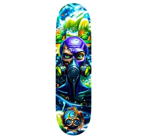 Toxic Alien Custom Skateboard Deck - Customizable Design with Unique Features and Features