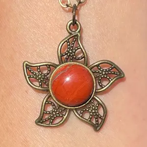 Red Jasper Natural Gemstone Star Necklace #handcrafted