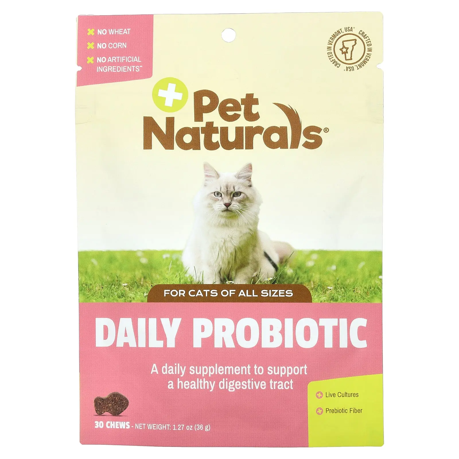 Pet Naturals Daily Probiotic, For Cats, All Sizes, 30 Chews, 1.27 oz (36 g) Pet Naturals Daily Probiotic, For Cats, All Sizes, 30 Chews, 1.27 oz (36 g)