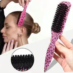 1pc Sharp Tailed Beard Brush, Men's Vintage Oil Head Styling Brush, Beard Brush, Slick Back Hair Brush For Sleek Ponytail Bun & Smoothing Baby Hairs, Edge Control - Backcombing & Teasing Hairbrush With Wide Rat Tail For Sectioning & Parting