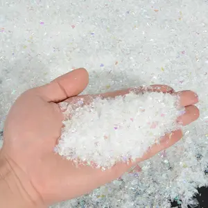 Christmas Artificial Flake  Snow,8.8 oz Twinkles  Snow  Filler Xmas Snow Decoration Craft Sparkling Snow for Christmas Party Decoration DIY Crafts