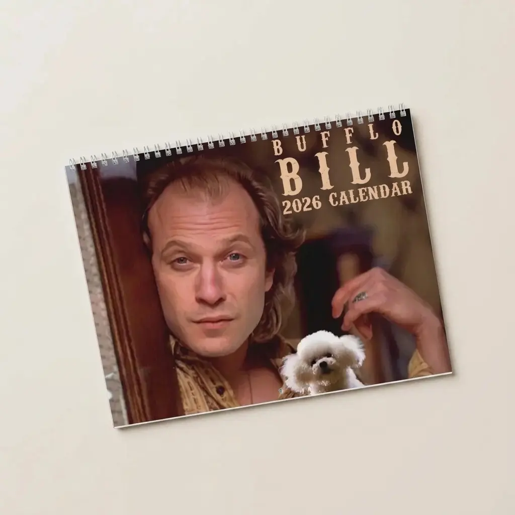 The Silence of the Lambs Calendar 2026-2027, Buffalo Bill Calendar 2026, Buffalo Bill Funny Movie, Gift for Fan