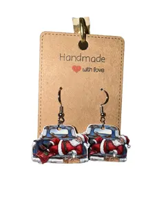 Tucked in Til Christmas Dangle Earrings