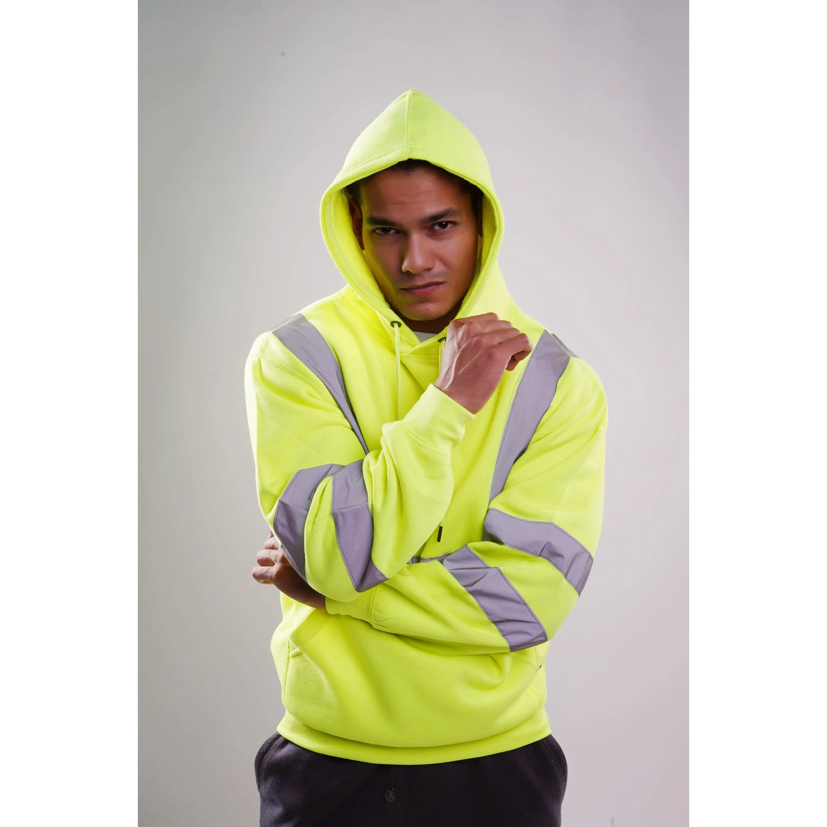 Cotton World ANSI Class 3 Safety Reflective Pullover Hoodie (CLEARANCE PRICE!!!)