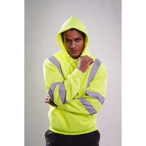 Cotton World ANSI Class 3 Safety Reflective Pullover Hoodie (CLEARANCE PRICE!!!)